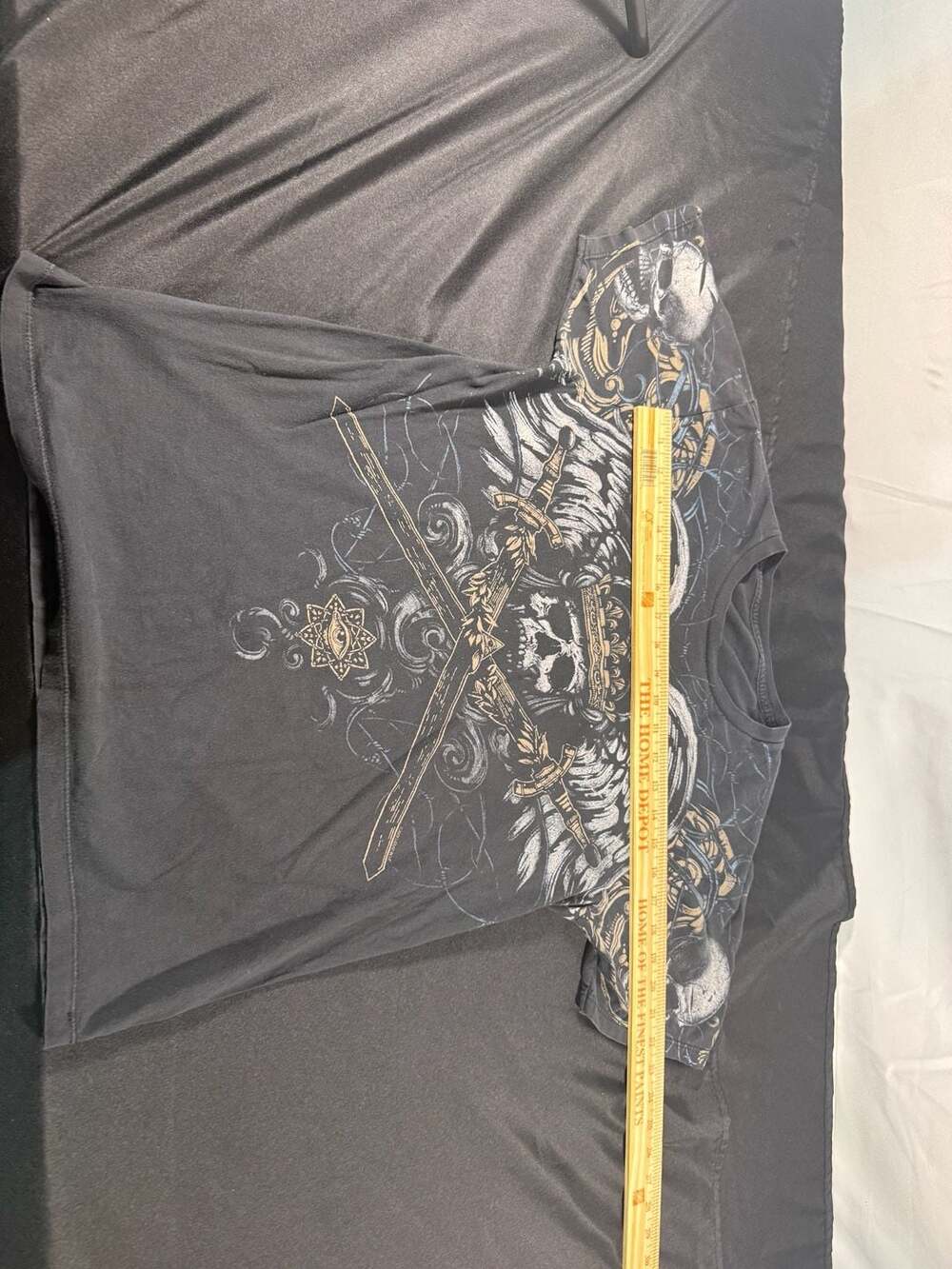 2009 Liquid Blue Grim Reaper Tee Y2K Grunge Black no Sz tag look like a M